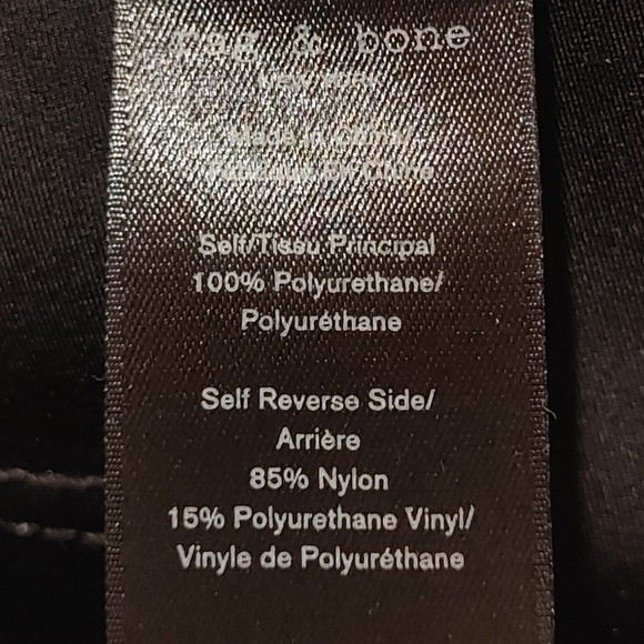 Rag & Bone Black Vinyl Skinny Pants NWT size 28 - Picture 13 of 13